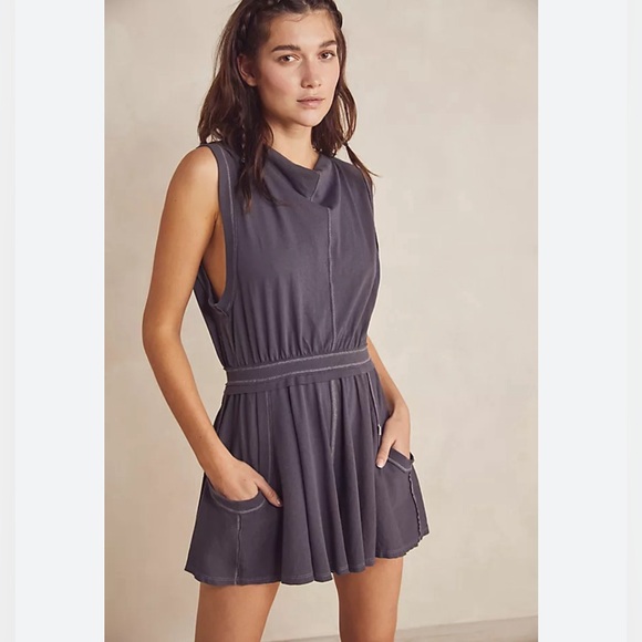 Free People Summer Slumbers Gray Romper Women’s Size...